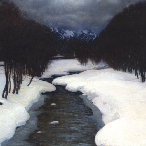 Giuseppe Bozzalla, Il torrente d’inverno, 1910. Torino, GAM – Galleria Civica d’Arte Moderna e Contemporanea.