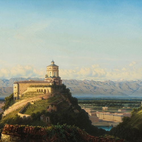 Francesco Gamba, Panorama di Torino dalla Villa Barbaroux, 1851. Roma, Galleria Antonacci Lapiccirella Fine Art.